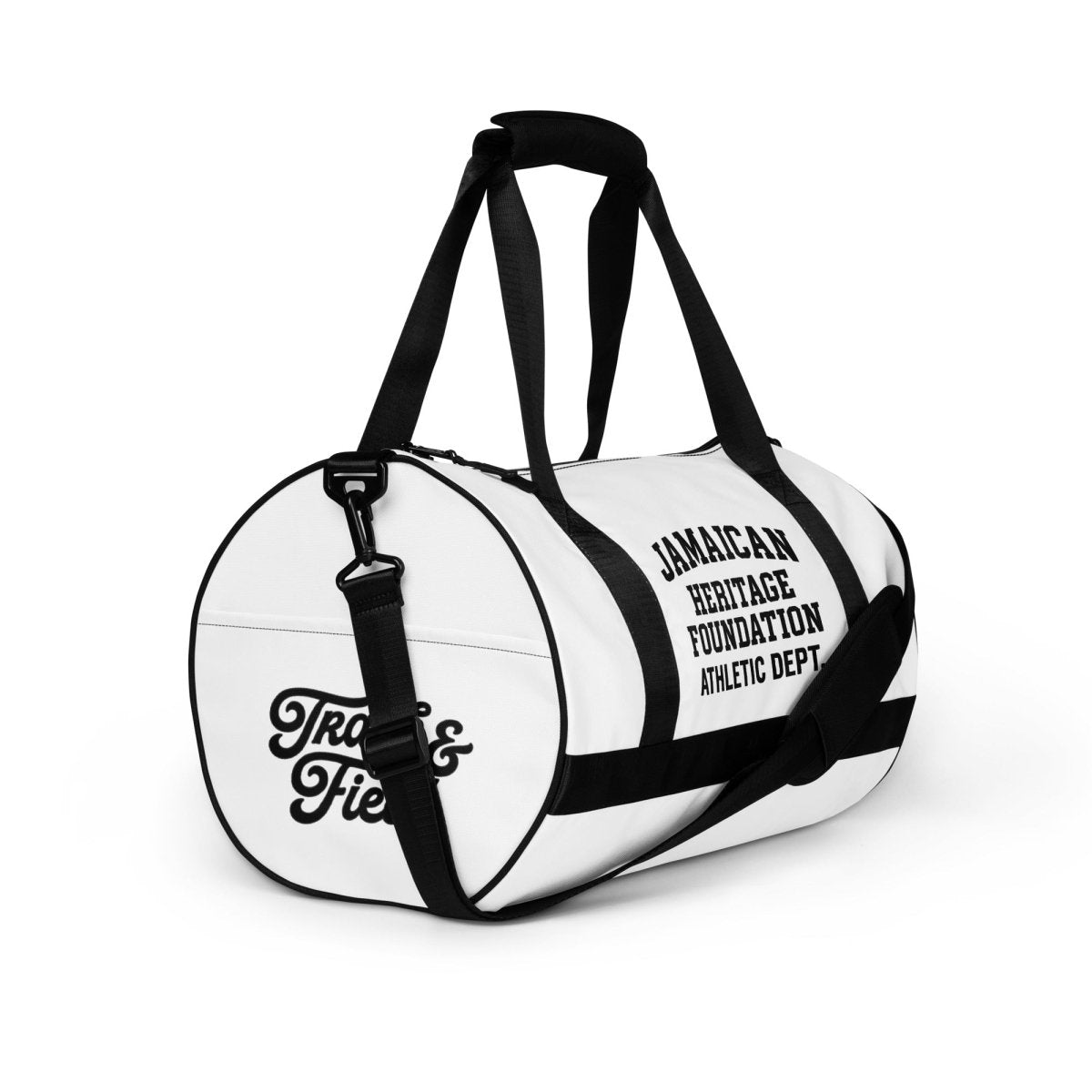 Jamaican Heritage Sporty Duffel Bag (White) - Chinchilla Choons